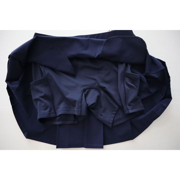 RLX Ralph Lauren Women Sz M Navy Pickleball Tennis Golf Pleated Back Skort - Picture 11 of 11